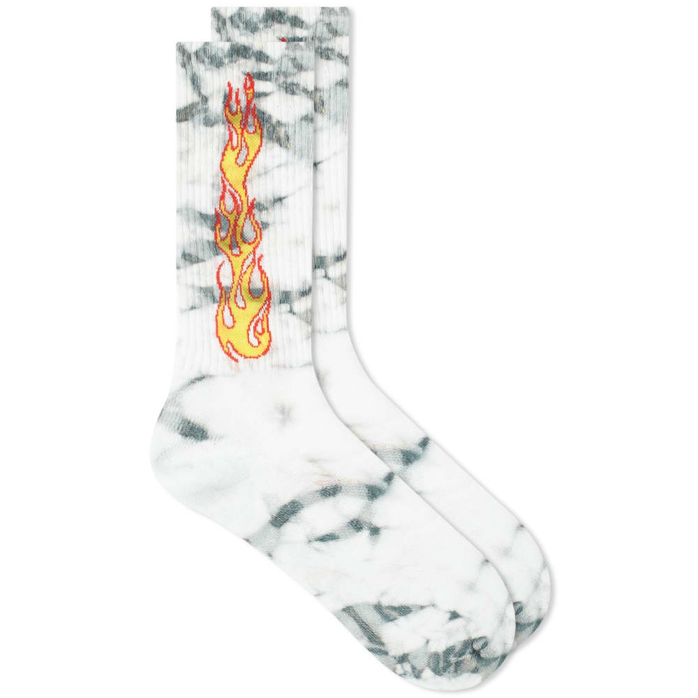 Palm Angels Tie Dye Flames Sock - 1