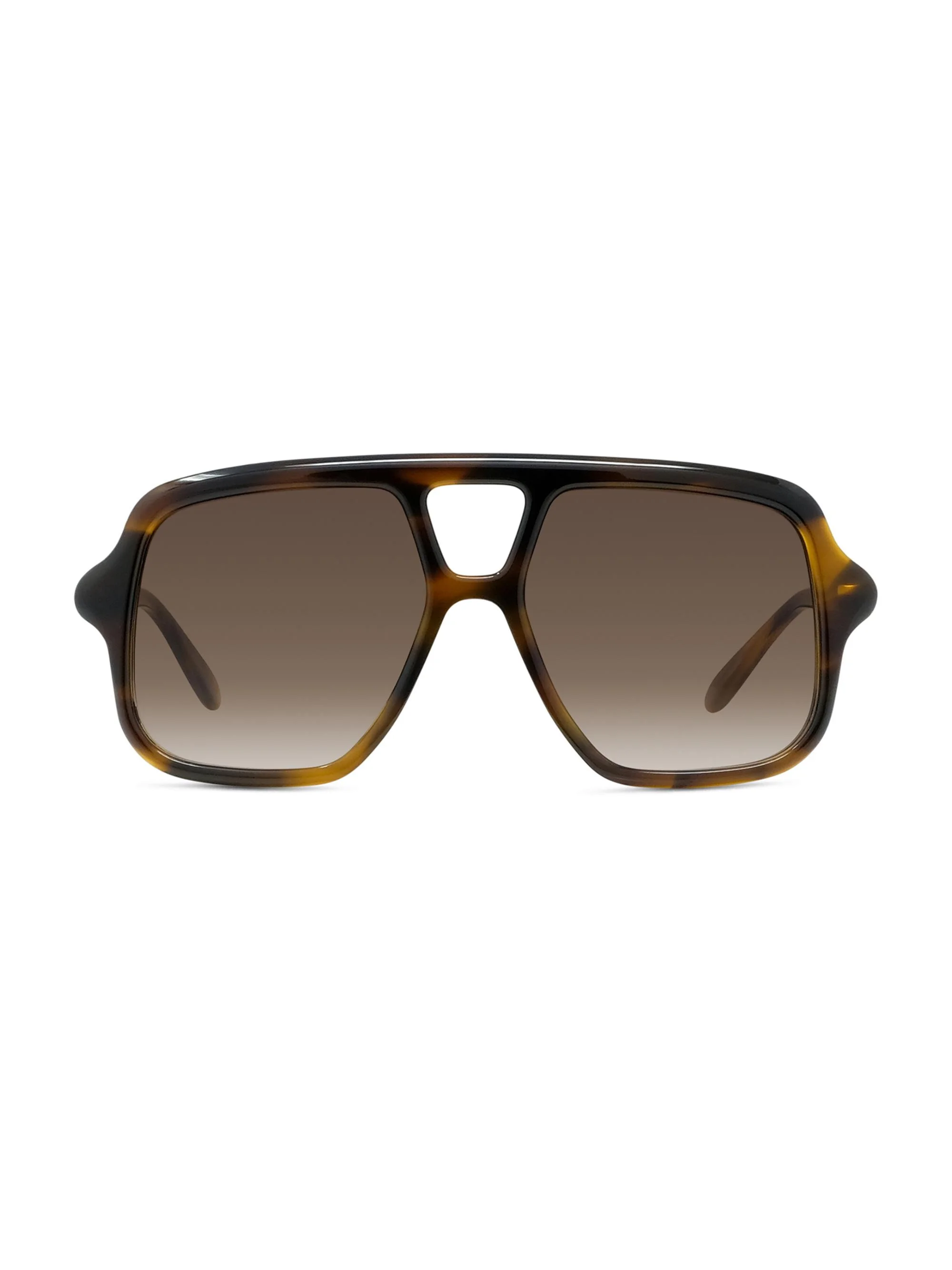 Men's Slim 54MM Rectangular Sunglasses - Dark Havana Brown - 1