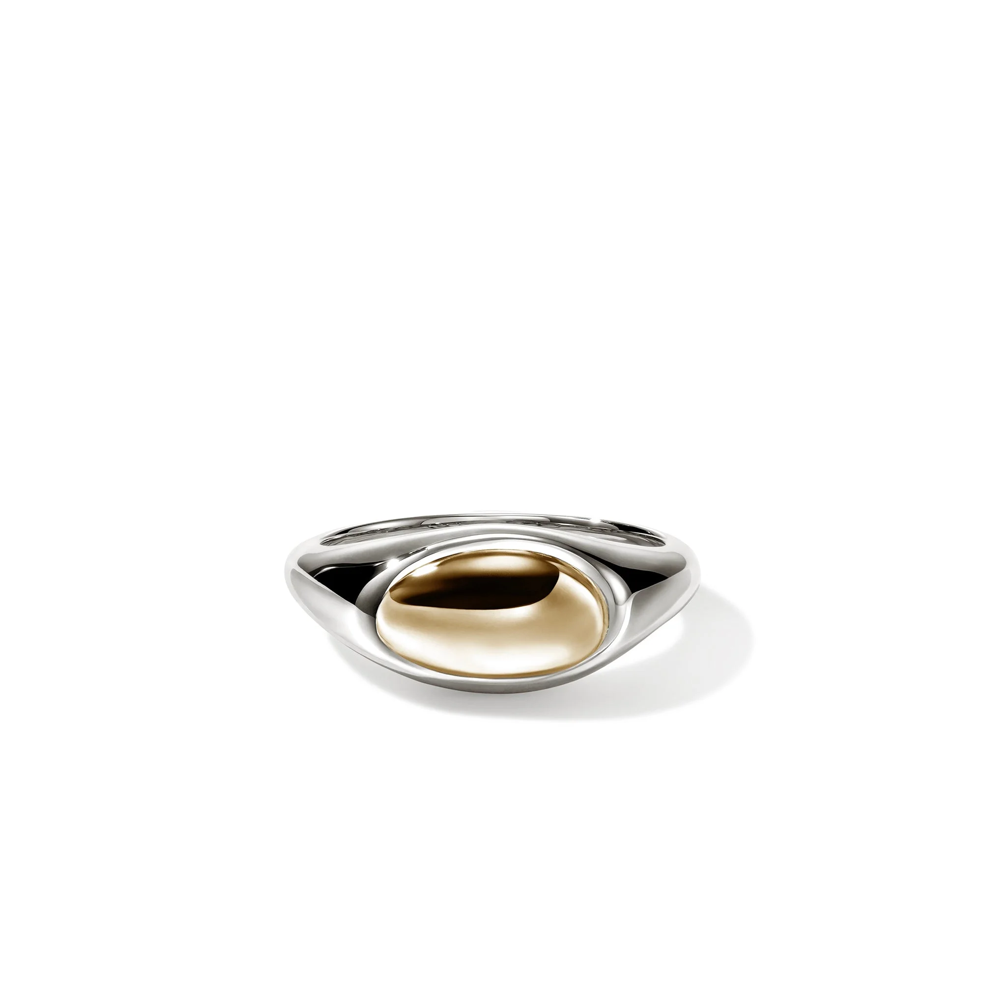 Pebble Ring, Sterling Silver, Gold - 1
