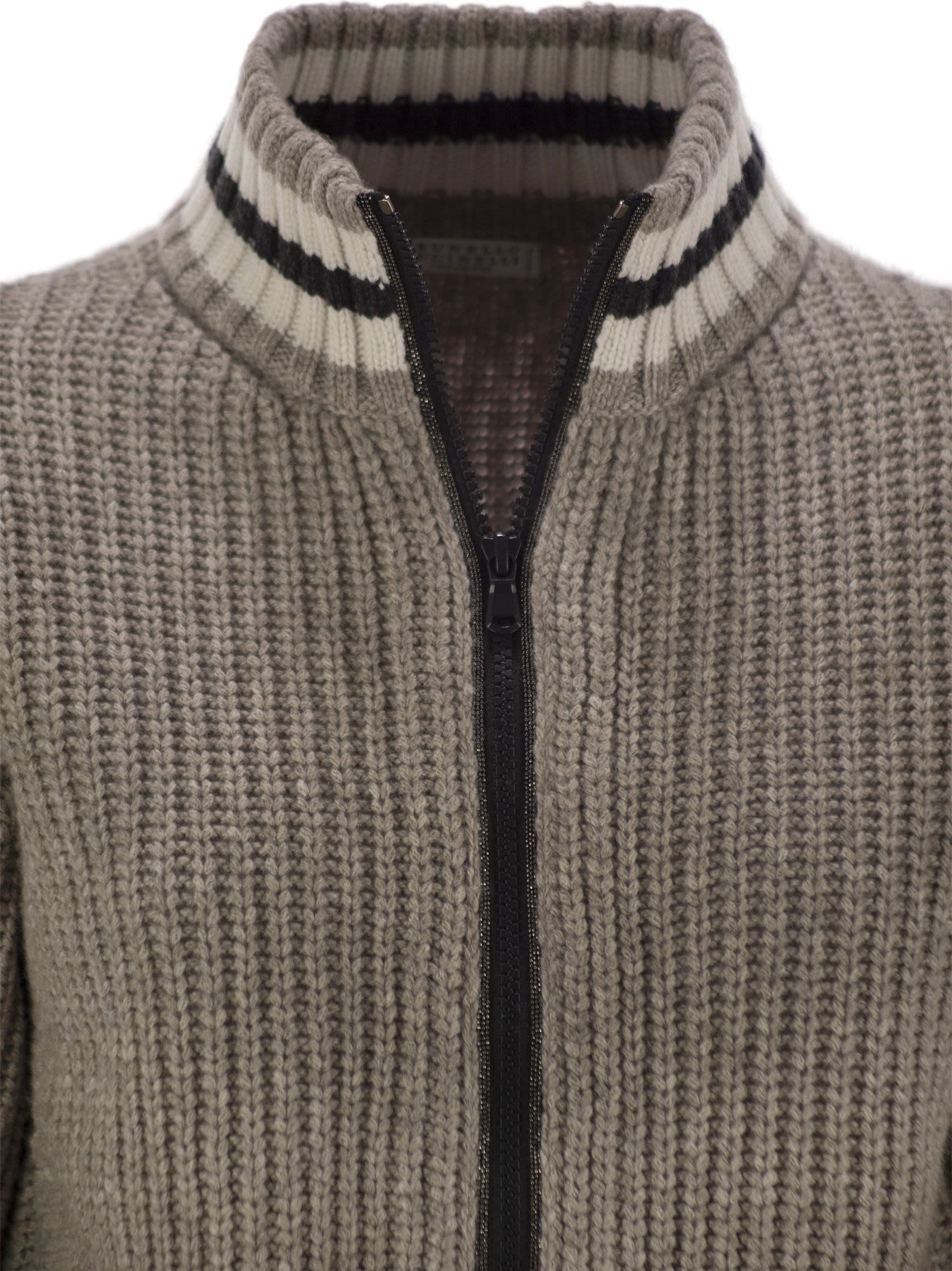 Brunello Cucinelli Women Cashmere Cardigan With Shiny Trims - 4