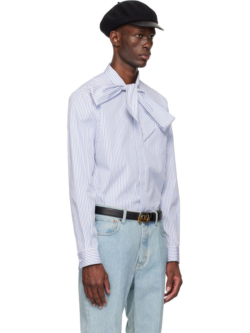 Blue & White VLogo Signature Classic Stripe Shirt 2