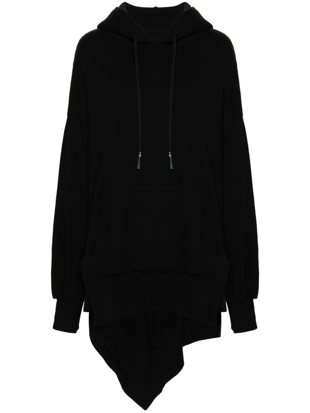 drop-shoulder asymmetric hoodie - 1