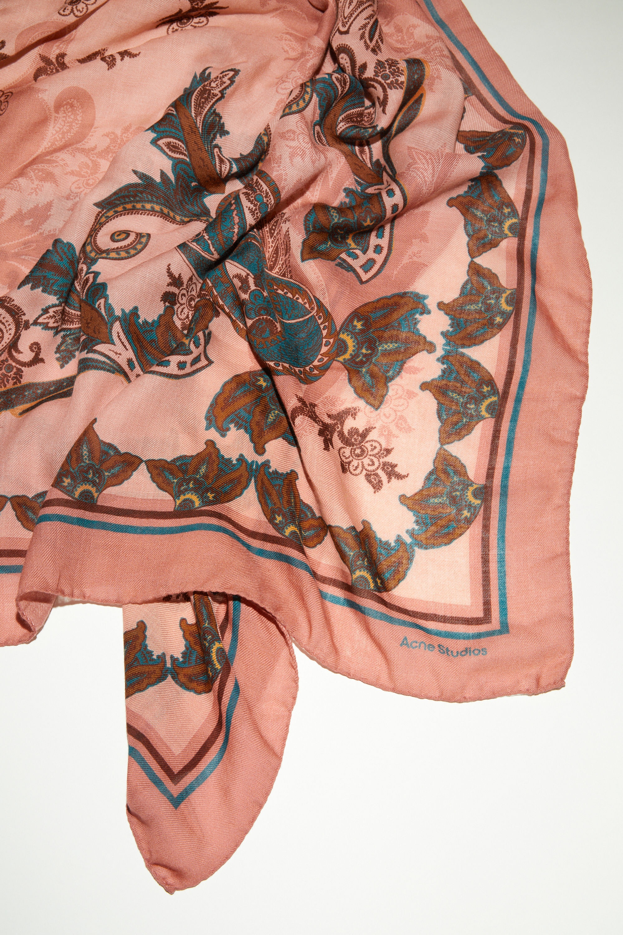 Printed cashmere scarf - Blush pink - 3