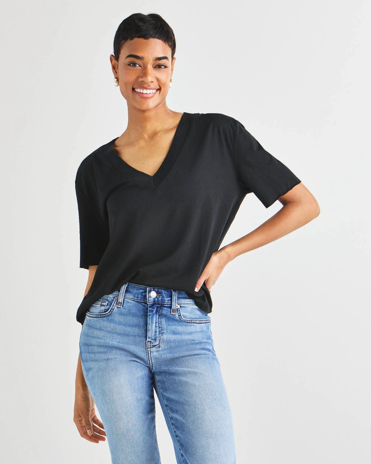 Kacey V-Neck Tee - 1