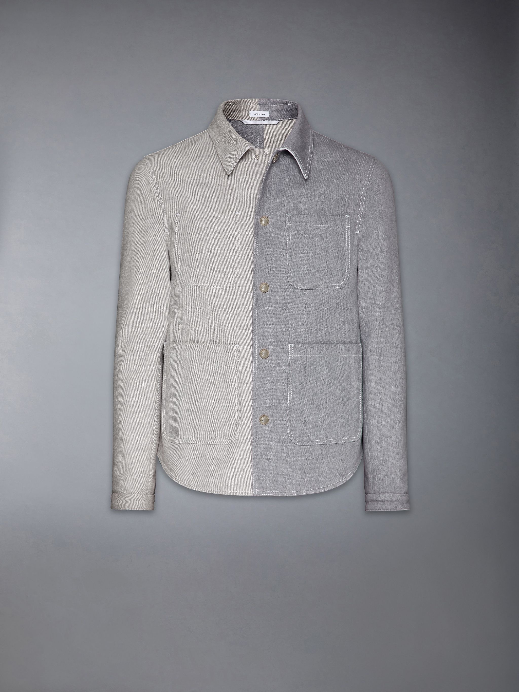【関税込み】Thom Browne グレー Funmix テーラードジャケット Thom Browne: グレー Fun-Mix テーラードジャケット | SSENSE 日本