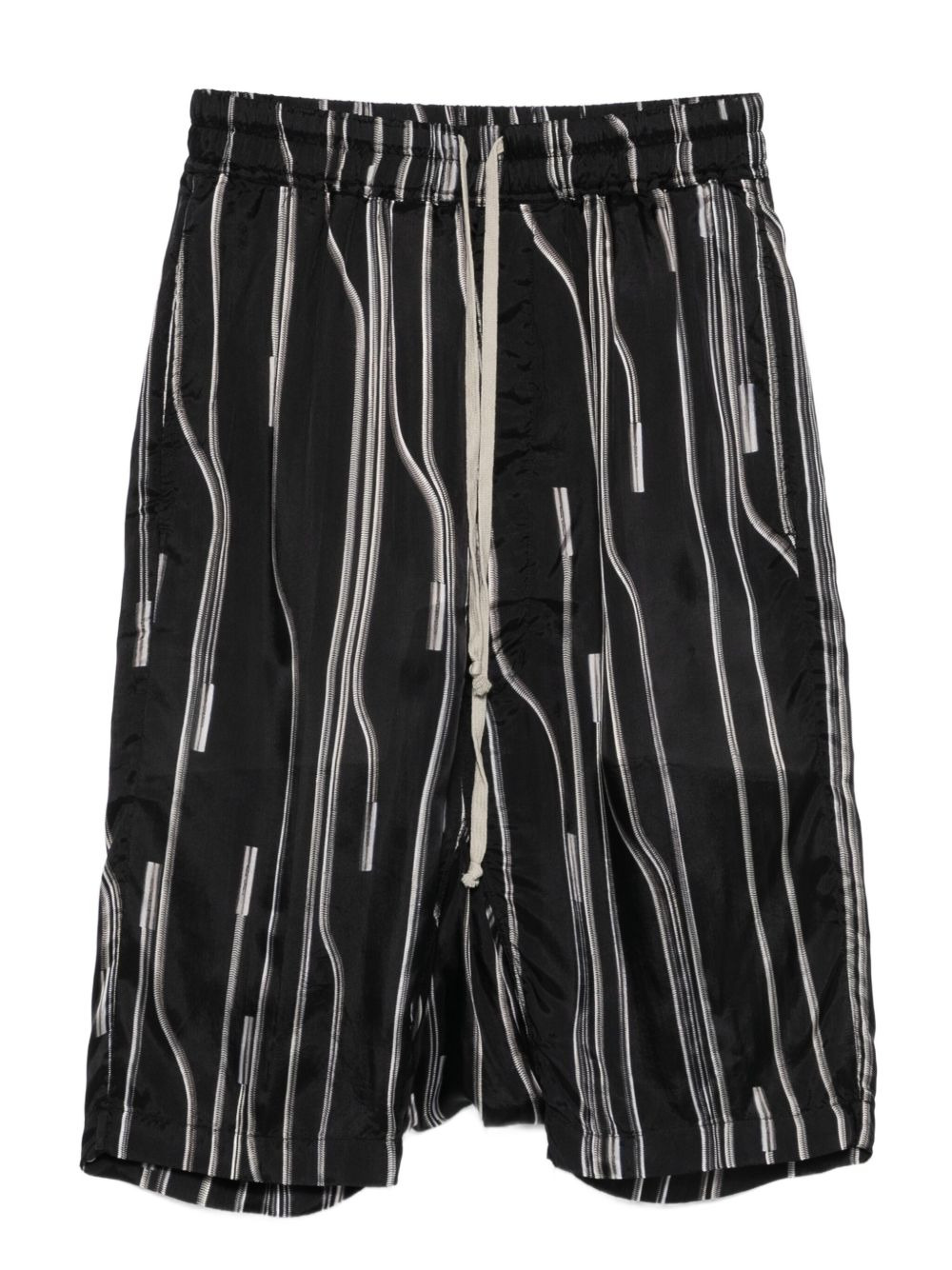 Rick's Pods stripe-pattern drawstring shorts - 1