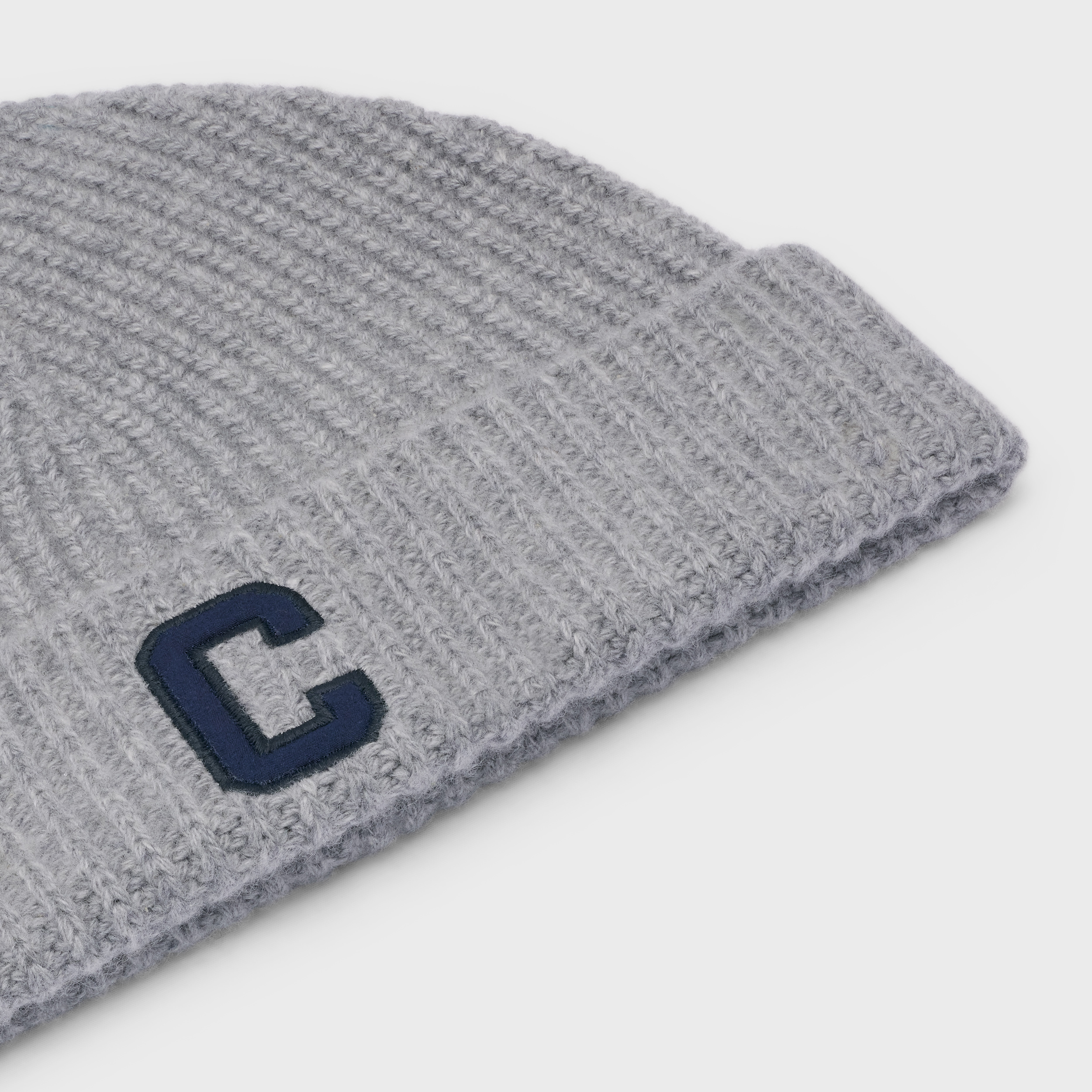 CASHMERE/WOOL BEANIE WITH INITIAL - 3