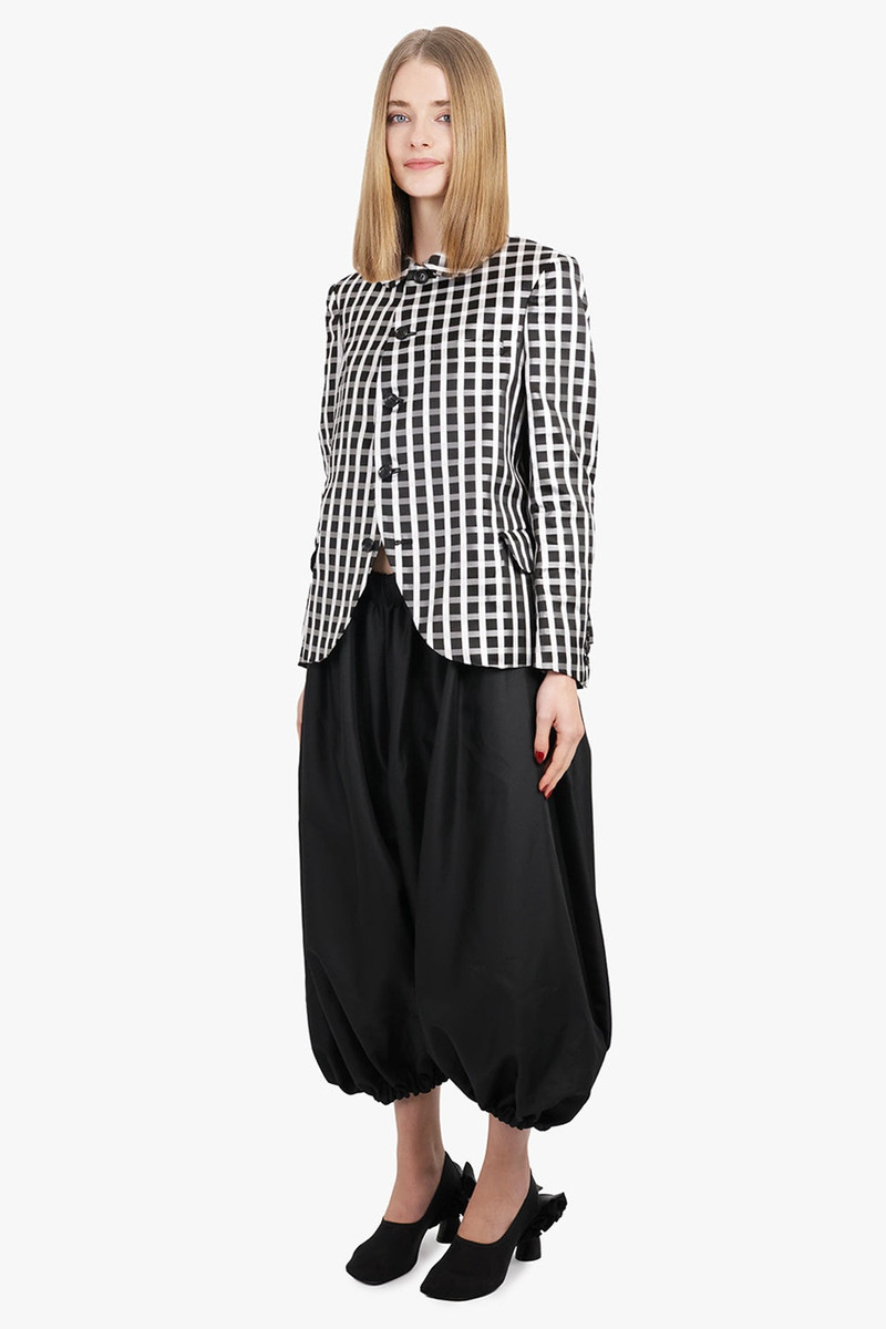 Comme Des Garçons ELASTIC GATHERED WAIST BALLOON PANT WITH CUFF | BLACK outlook