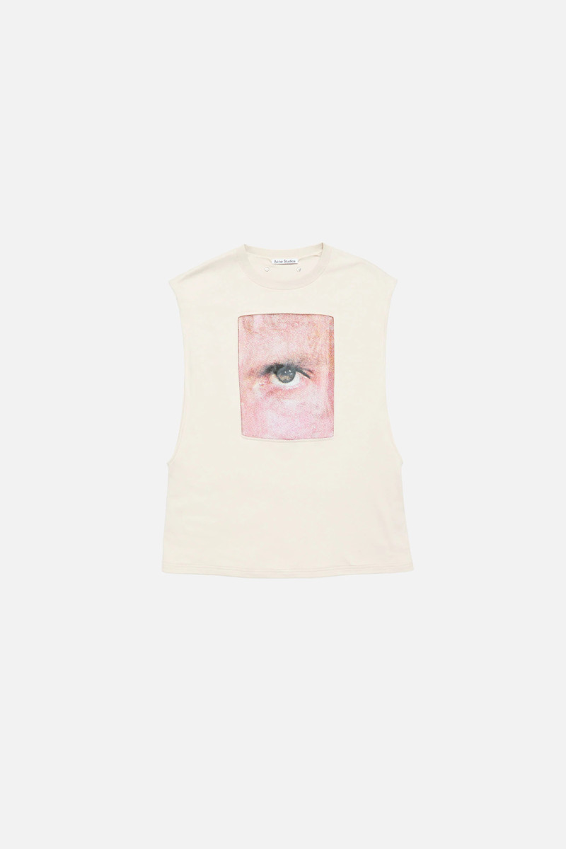 Graphic tank top - Clay beige 6