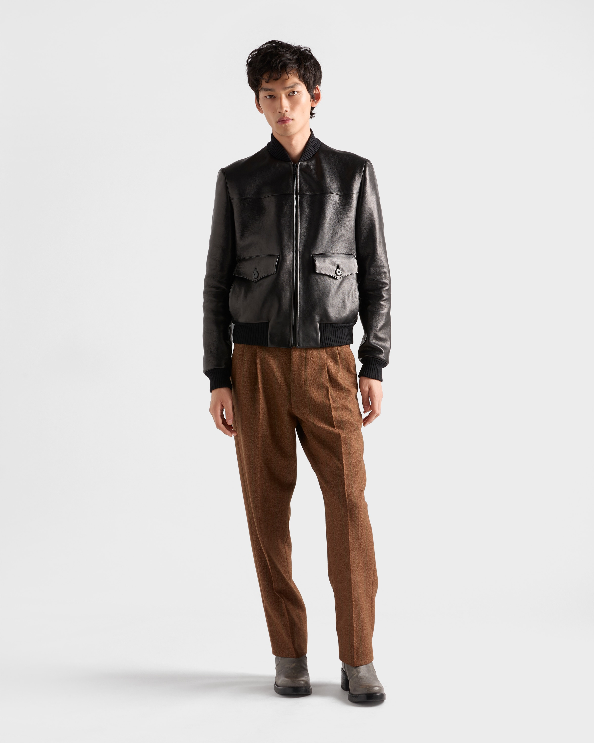 Leather bomber jacket - 2