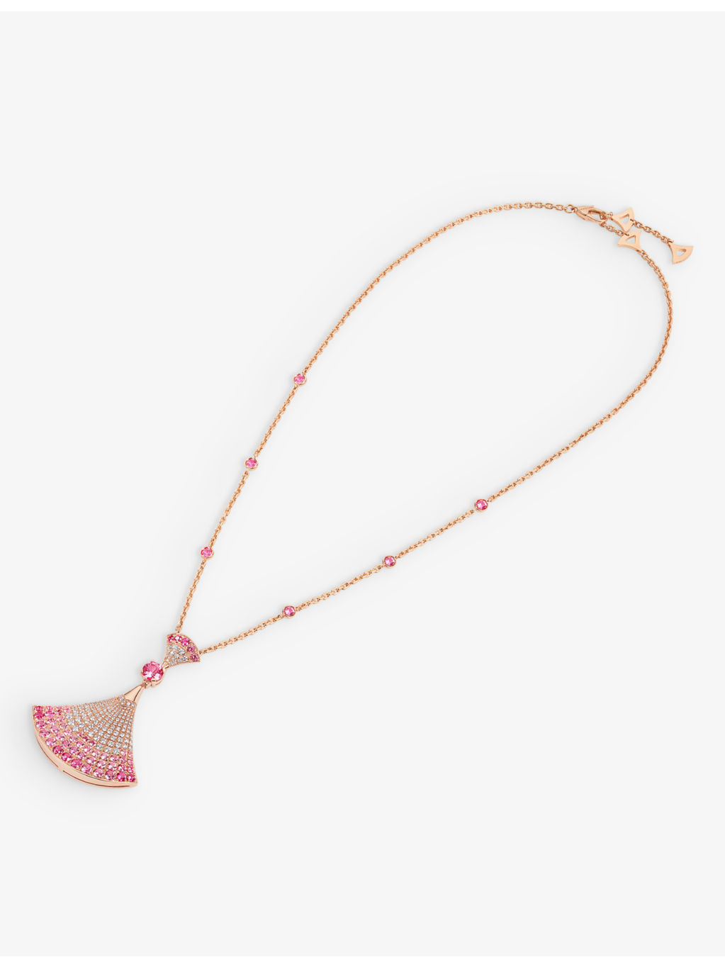 Divas' Dream 18ct rose-gold, 3.53ct pink sapphire and 1.01ct diamond pendant necklace - 3
