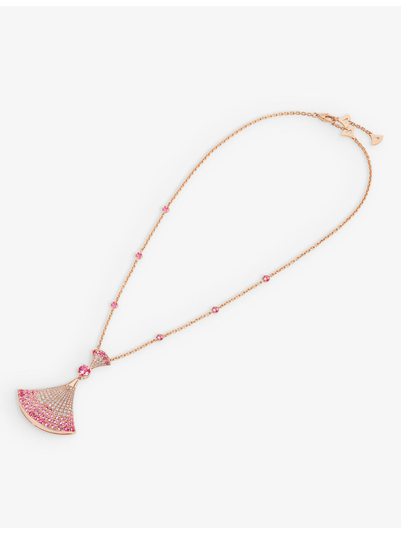 Divas' Dream 18ct rose-gold, 3.53ct pink sapphire and 1.01ct diamond pendant necklace 3
