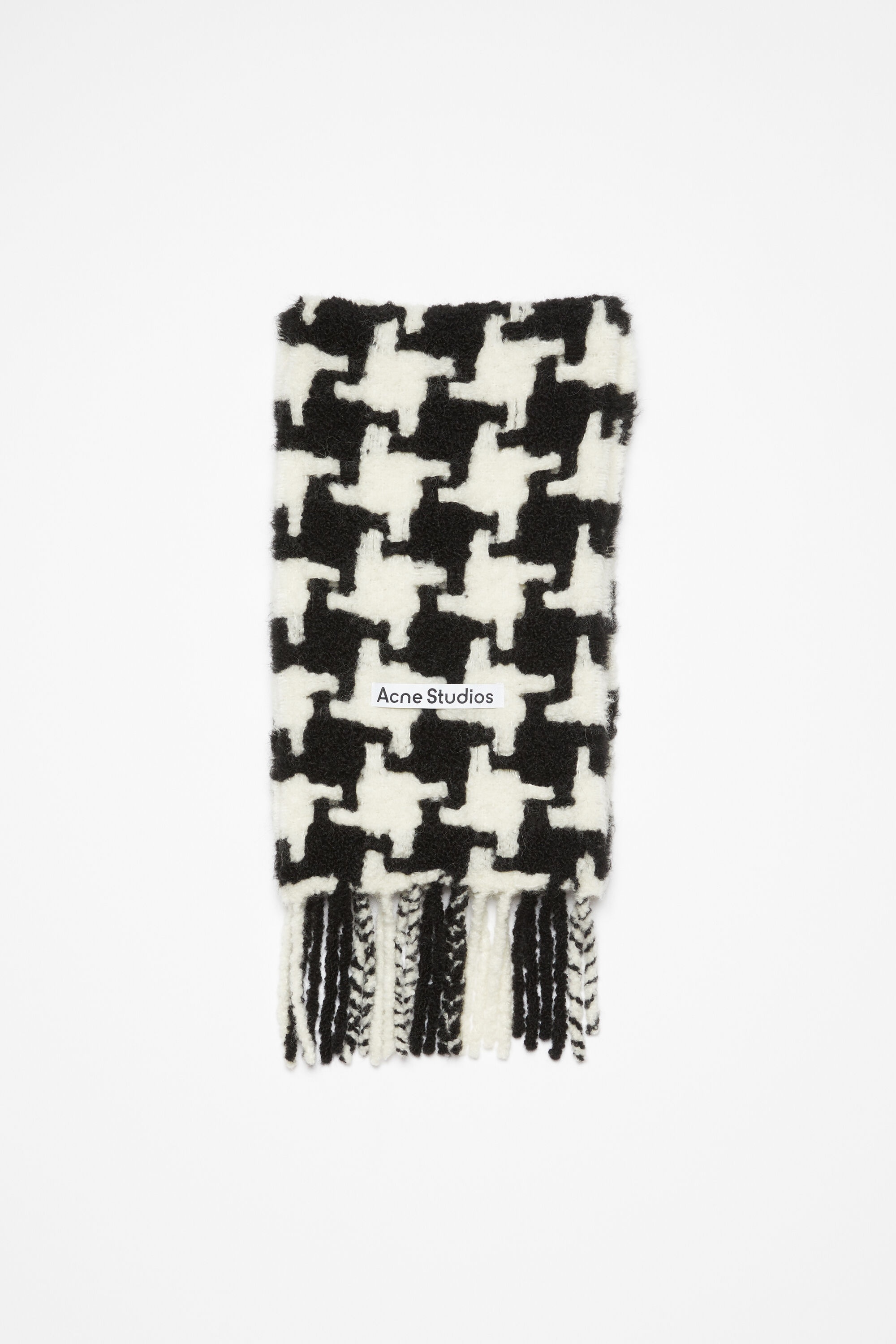 Houndstooth scarf - White/black - 1