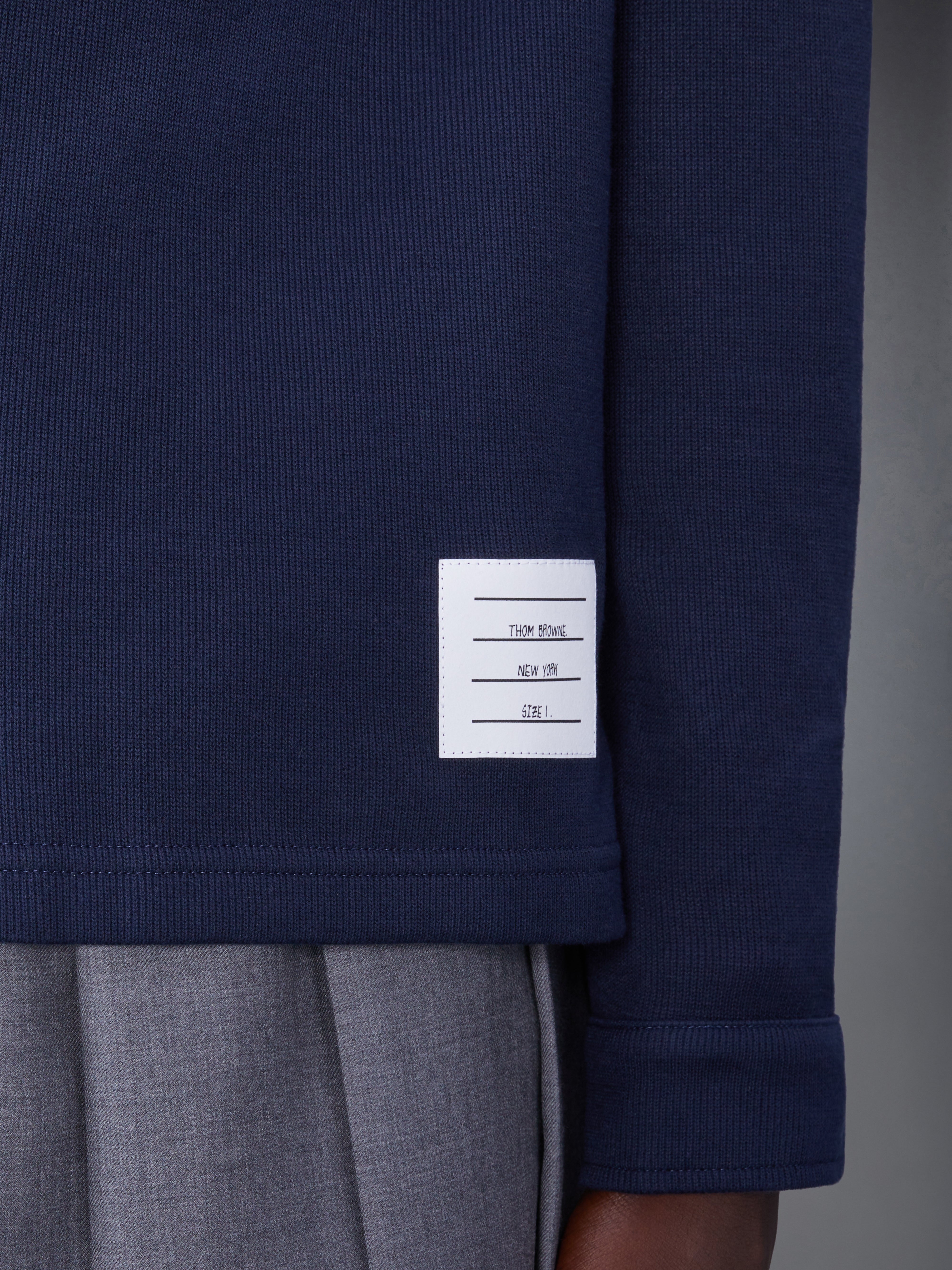 COTTON DOUBLE FACE KNIT 4-BAR SHIRT JACKET - 5