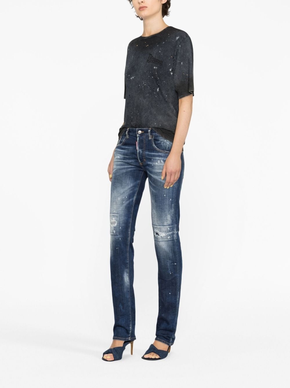 Dsquared2 bleached-finish Cotton Jeans - Farfetch