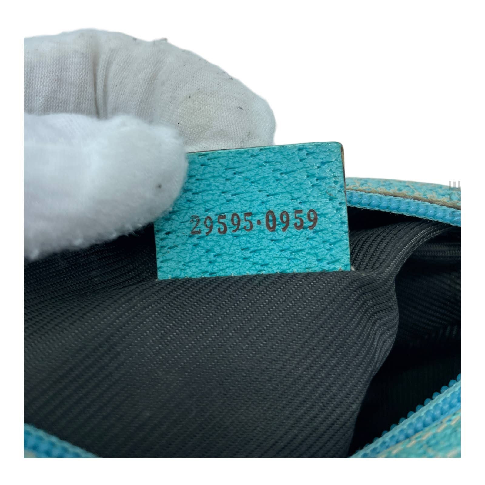 Gucci Zip Pouch - GG Canvas Turquoise - 8