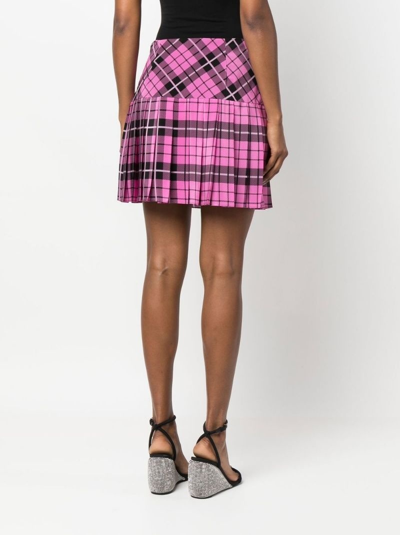 plaid pleated mini skirt - 4