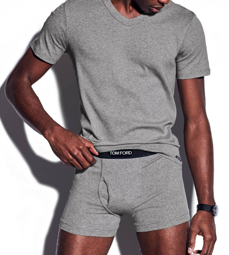 TOM FORD COTTON V-NECK T-SHIRT outlook