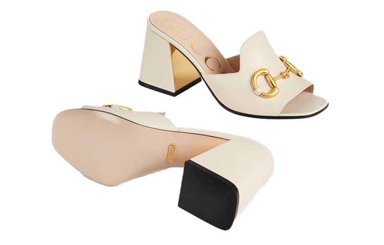 (WMNS) Gucci Slide Sandal With Horsebit 'White Leather' 655412-BKO00-9022 - 5