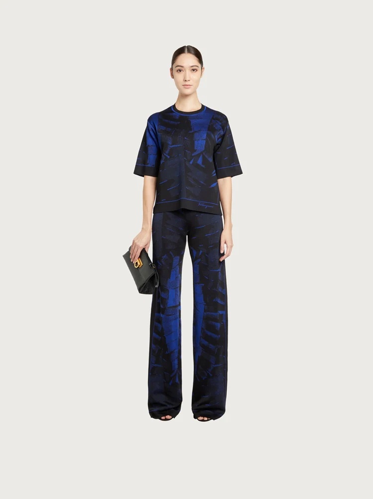 JACQUARD PALM TROUSERS - 5