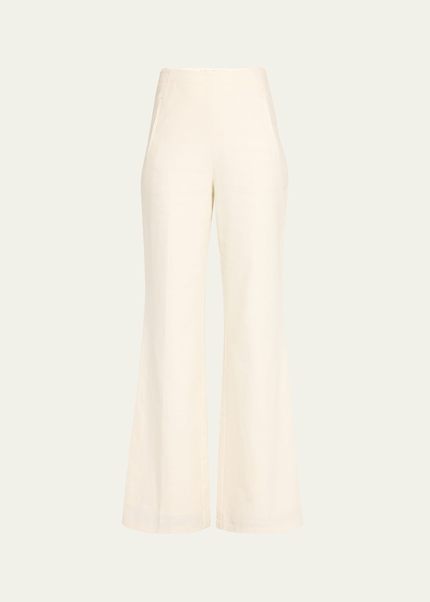 Wide-Leg Linen Trousers - 1