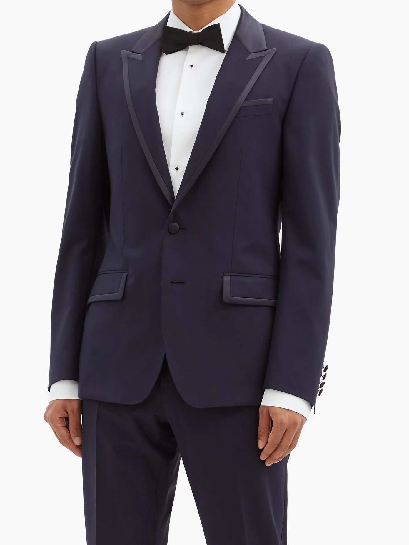 Two-piece wool-blend twill tuxedo suit - 6