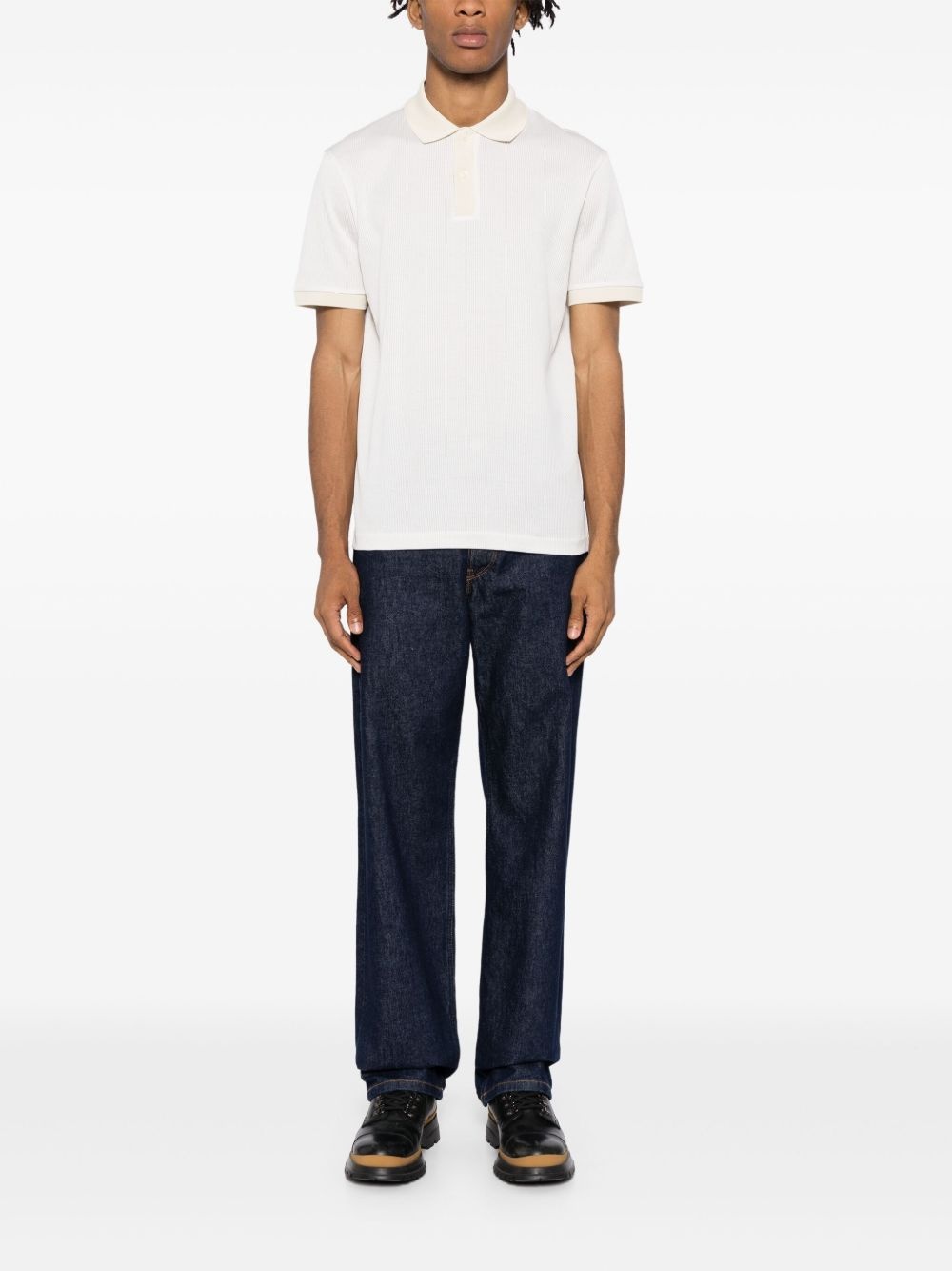 regular-fit knit polo shirt - 2