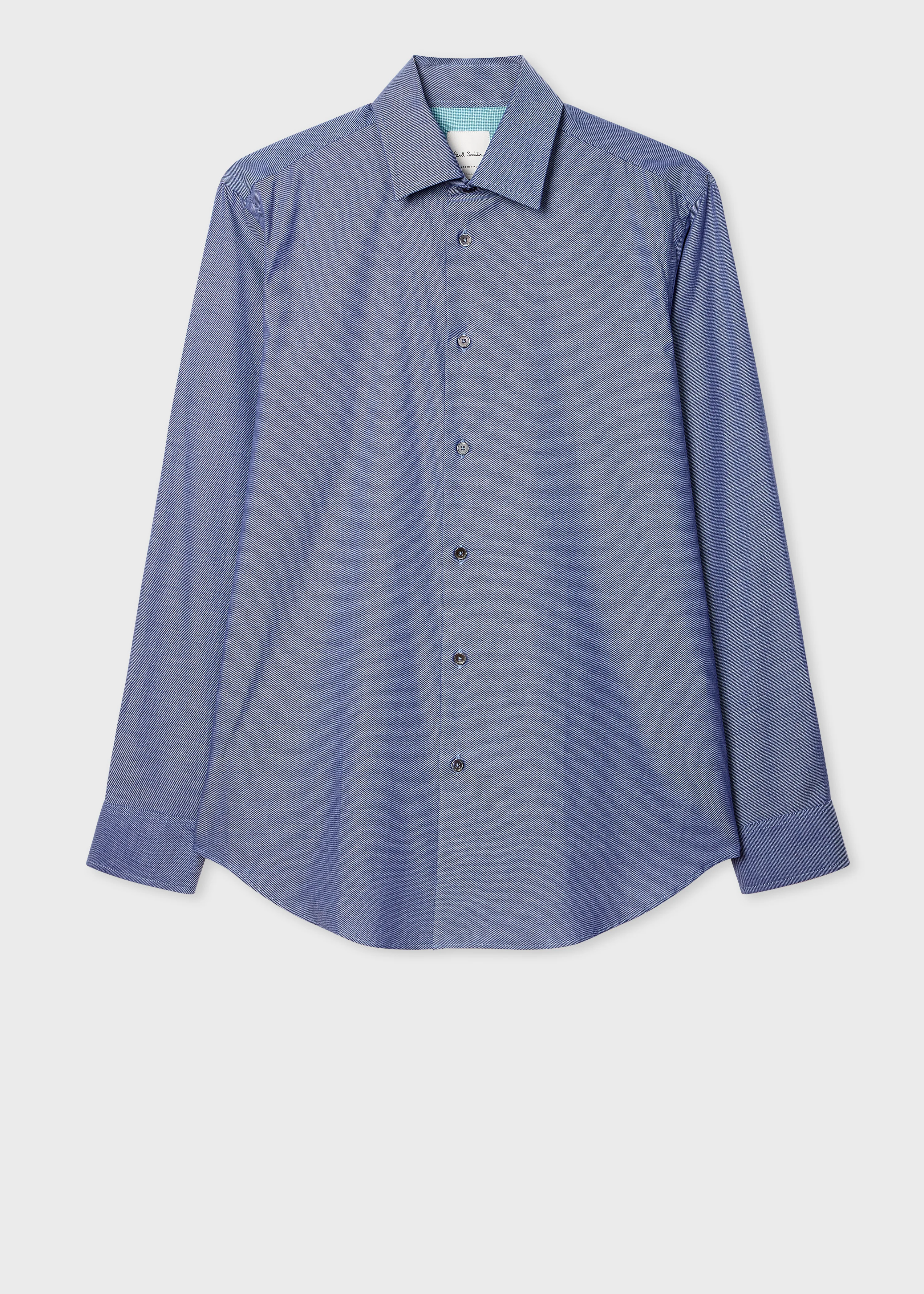 Regular-Fit Blue Cotton-Twill Shirt - 1