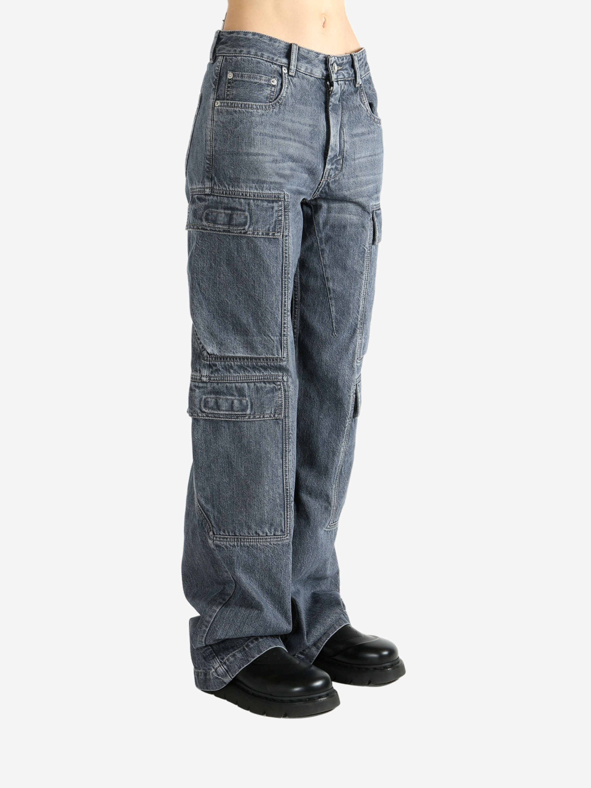 RICK OWENS DRKSHDW - Women Double Cargo Jeans - 2