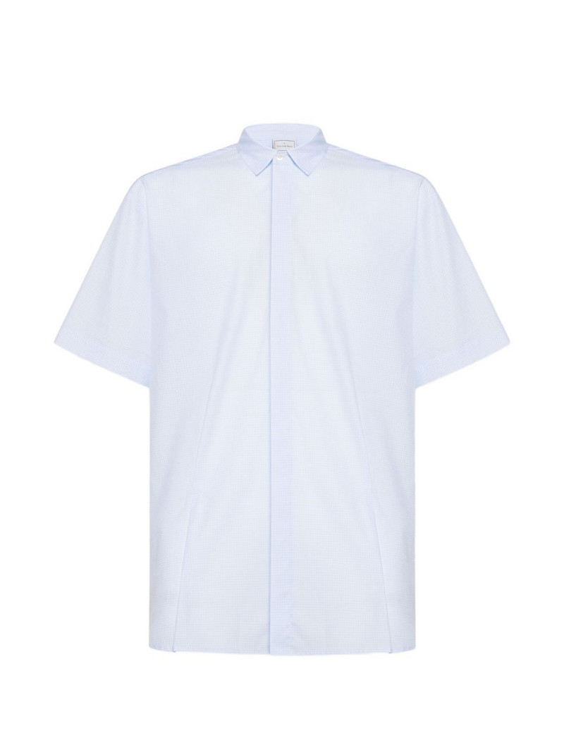 point collar geometric shirt 1