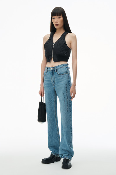 Alexander Wang EZ Mid Rise Jean With Embossed Logo outlook