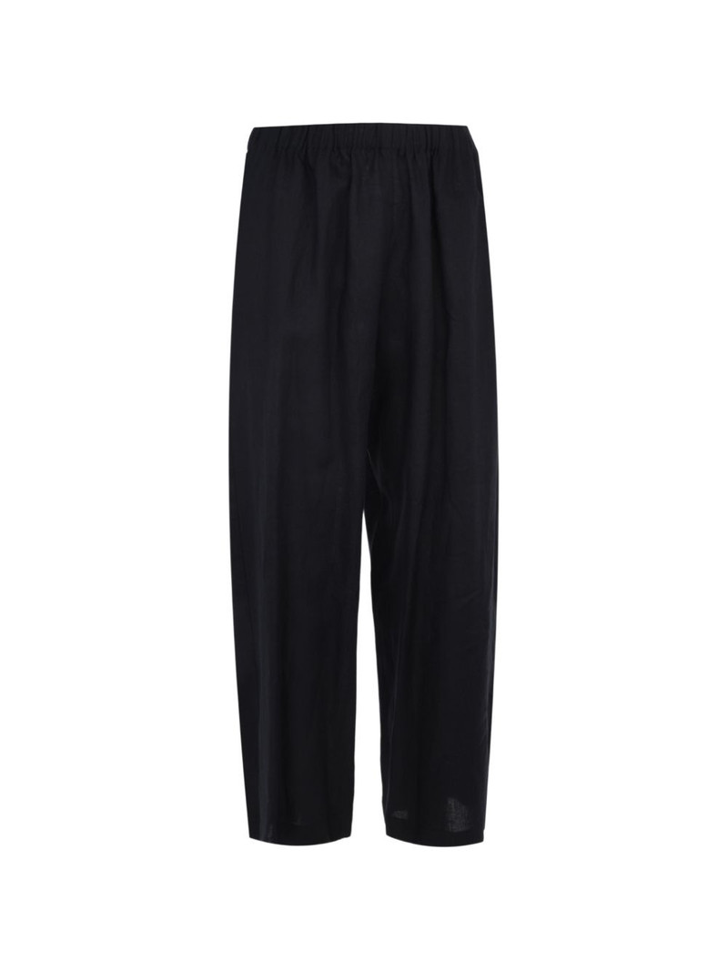 Trevi elasticated-waistband linen trousers 1