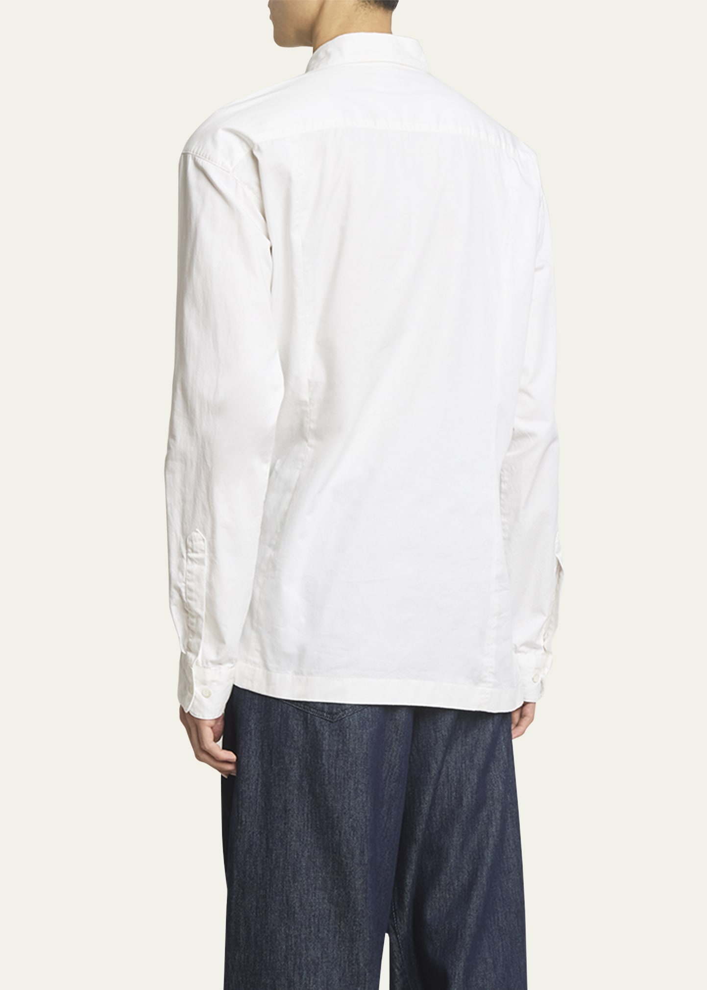 Dries Van Noten Men's Coulter Safety-Pin Crossed Poplin