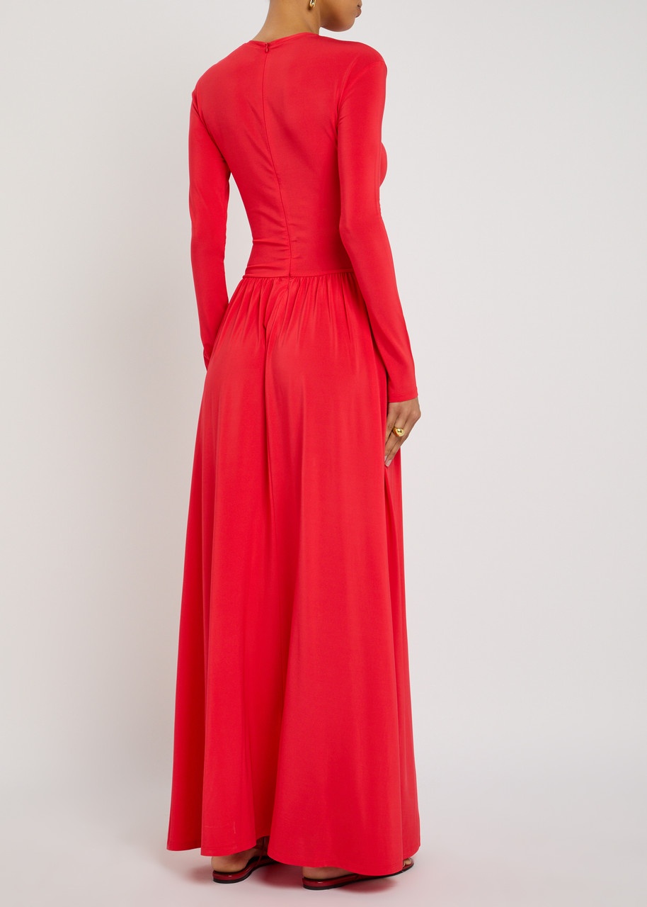 Tove Orea Gathered Stretch-jersey Maxi Dress - 3