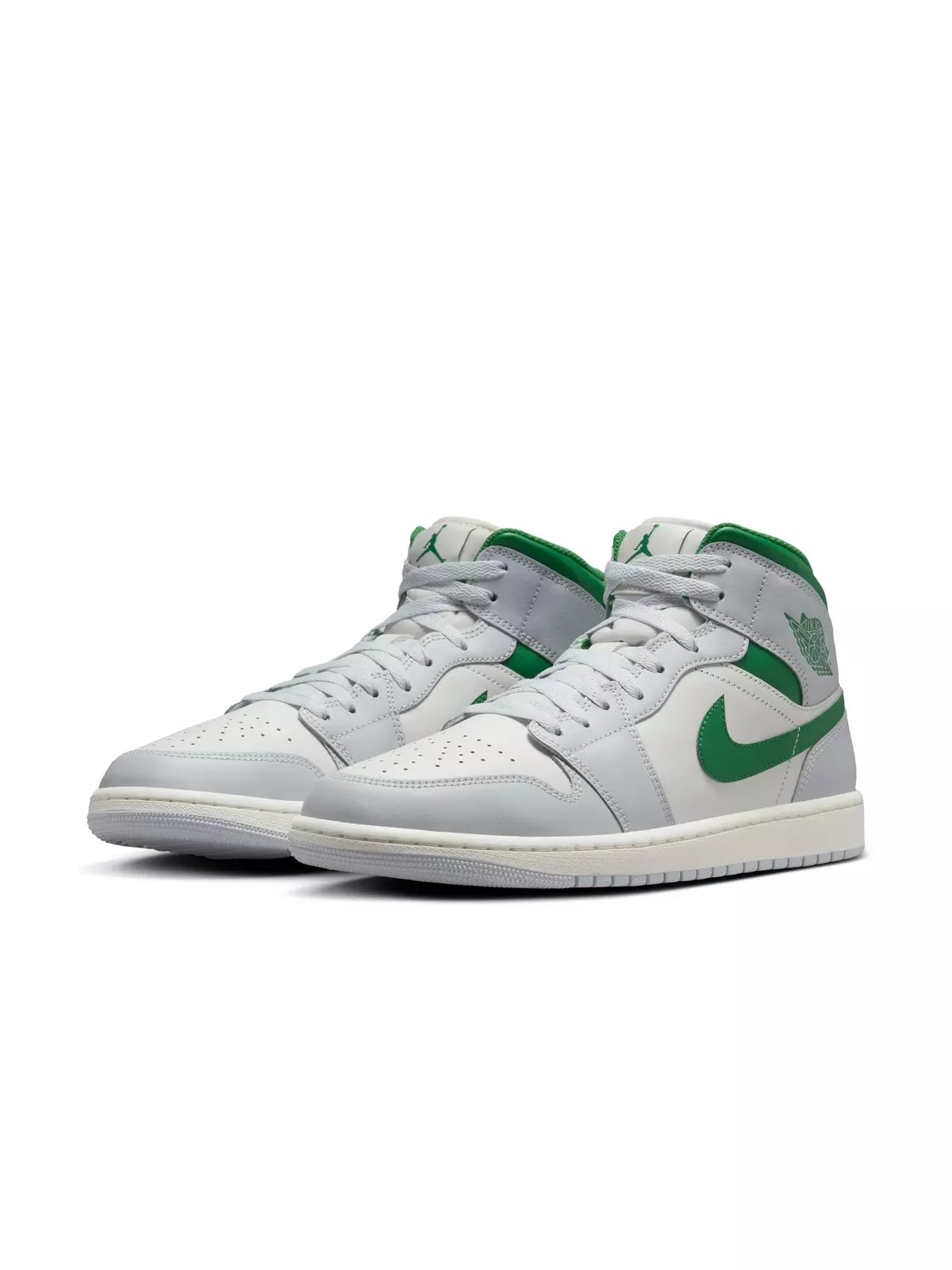 1 Mid "Summit White/Pine Green/Pure Platinum" Men's Shoe - 5