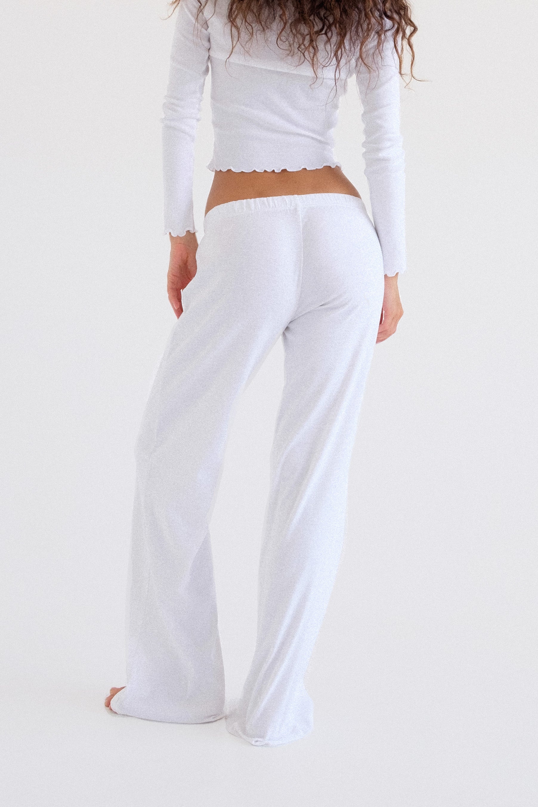 The Pant: Cotton Jersey White - 6
