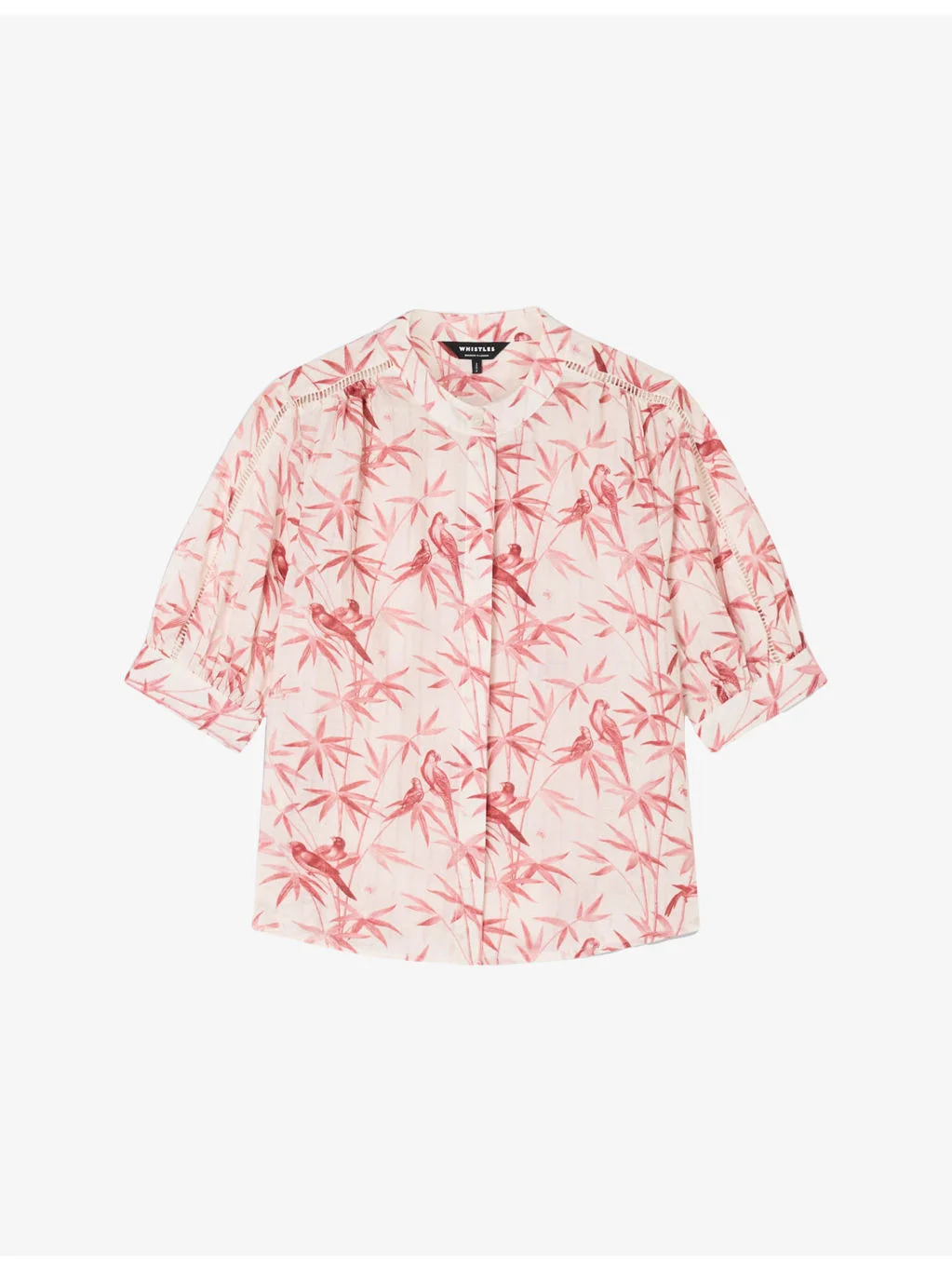 Tropical Bird Textured Woven Shirt - 1