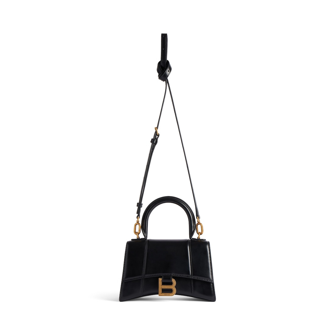 Women's Hourglass Xs Handbag Box in Black - 4