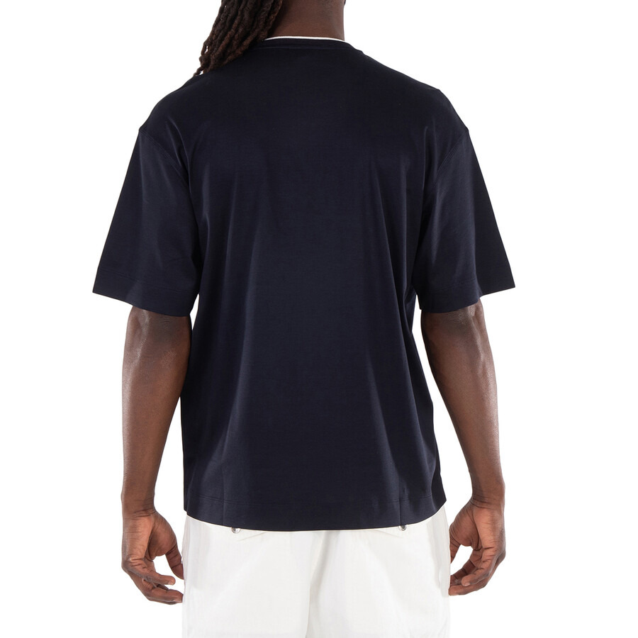 Emporio Armani Navy Logo Embroidered T-Shirt - 3