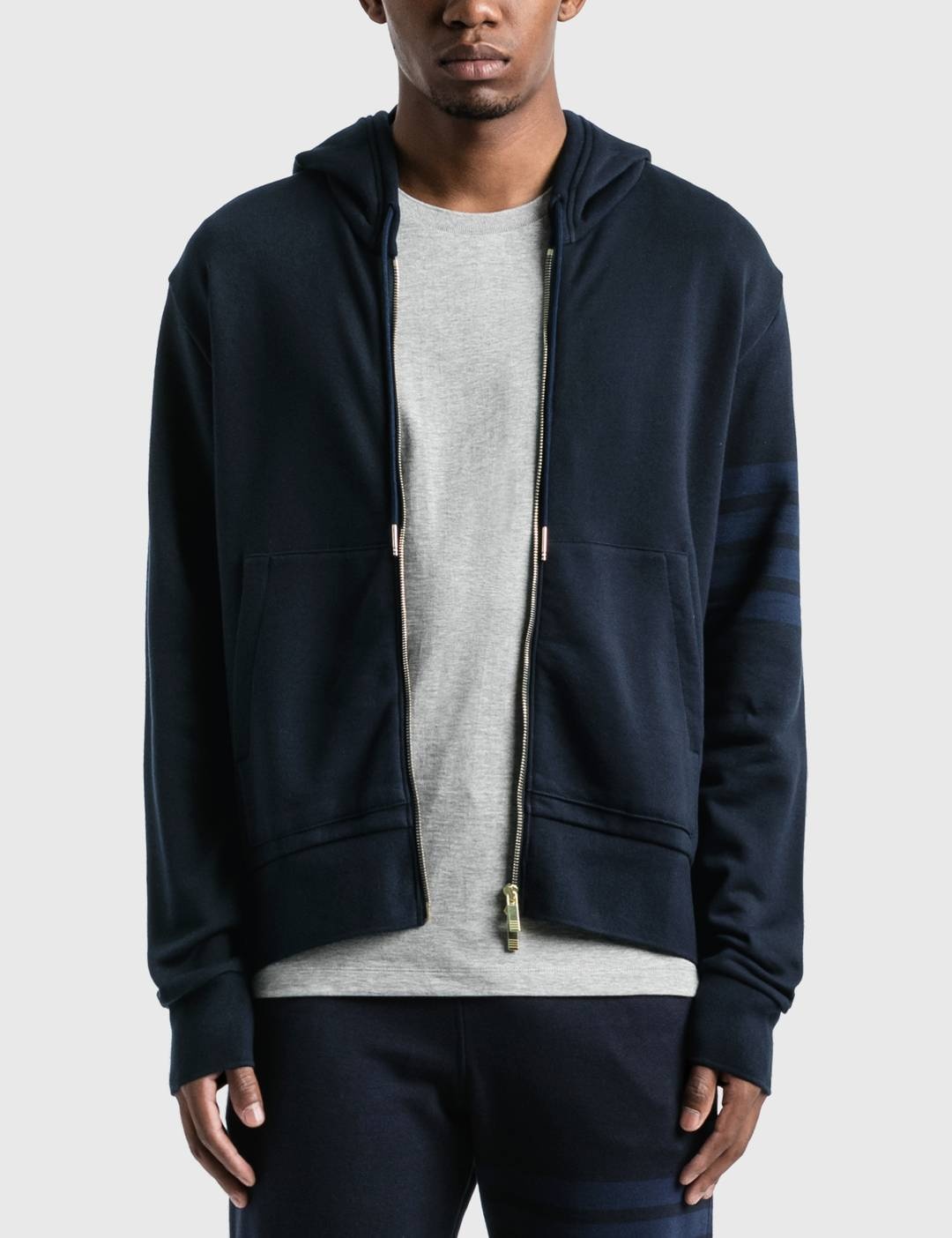 Relaxed Fit Zip Up Hoodie - 1