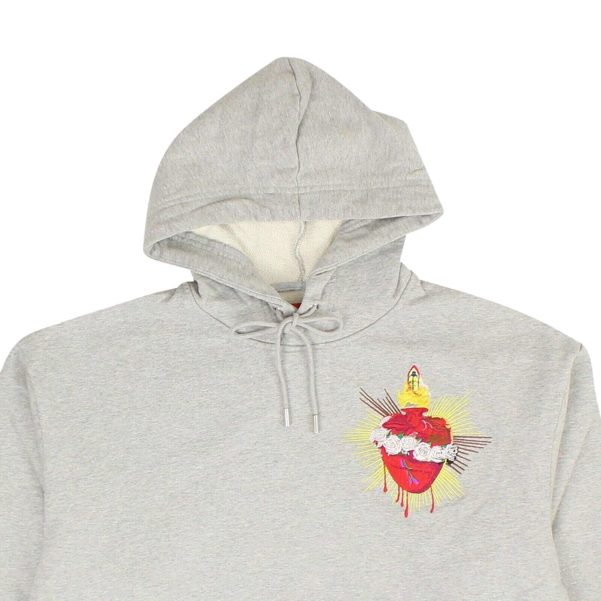 Who Decides War Crest Sacred Heart Hooded Pullover 'Grey' - 3