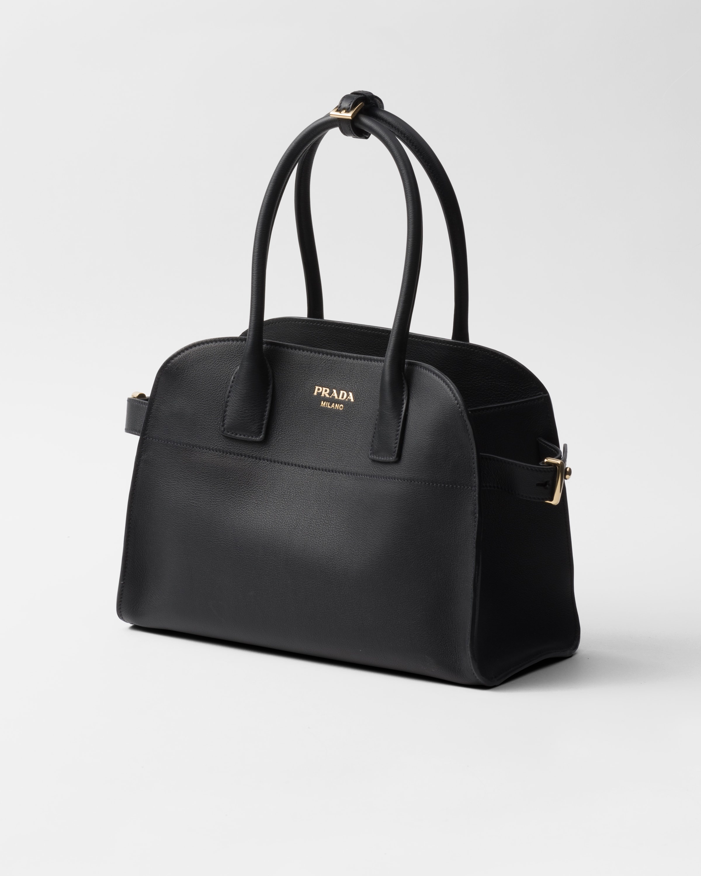 Medium leather tote bag - 3