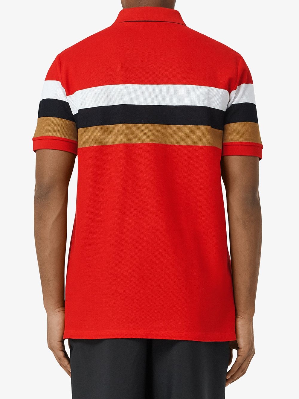 striped TB motif polo shirt - 4