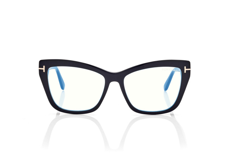 BLUE BLOCK SQUARE CAT EYE OPTICALS - 1