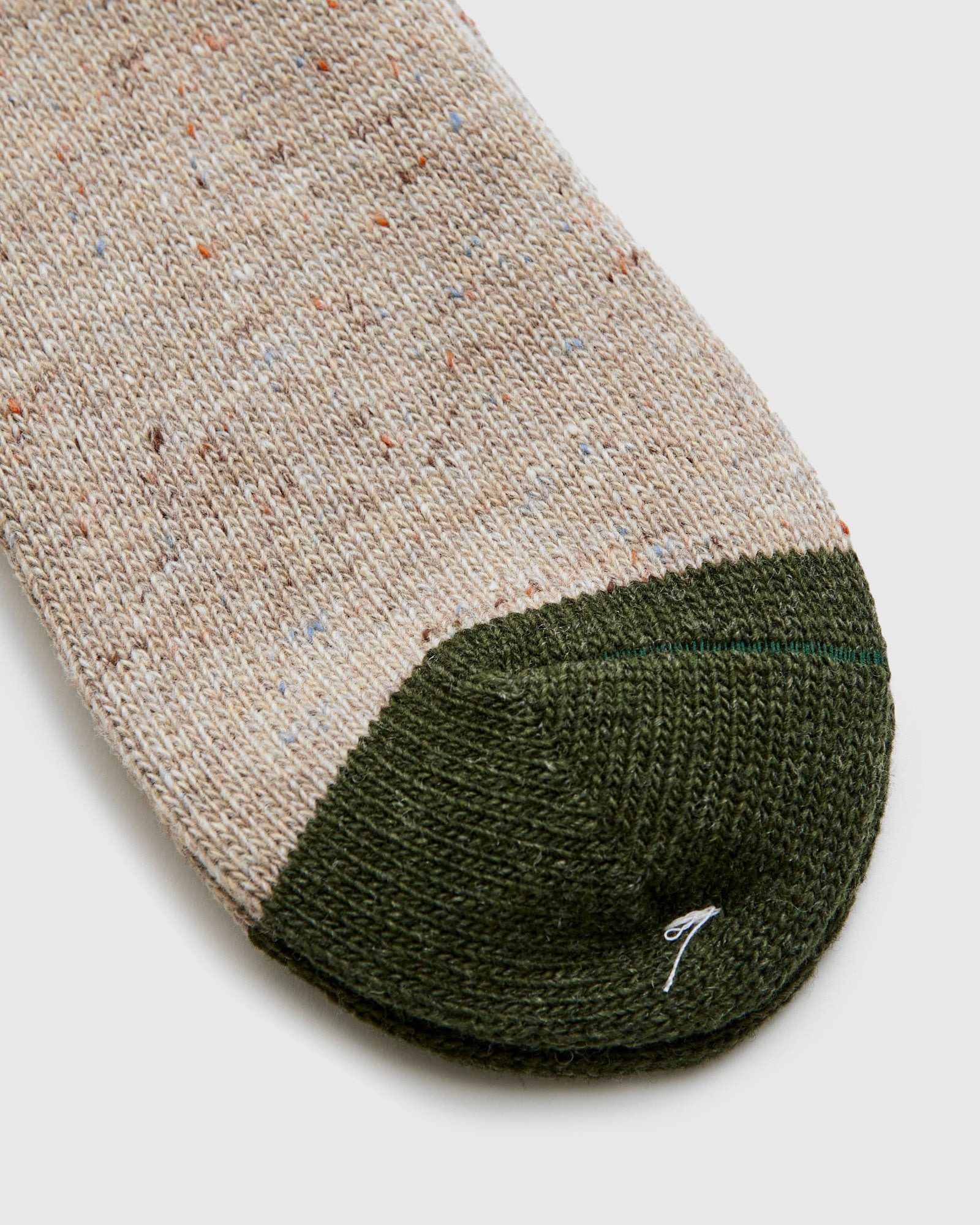 Tweed Nep Crew Sock in Beige - 3