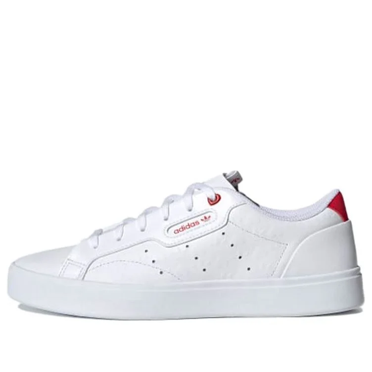 (WMNS) adidas Sleek 'Heart Embossed - White Scarlet' FZ1829 - 1