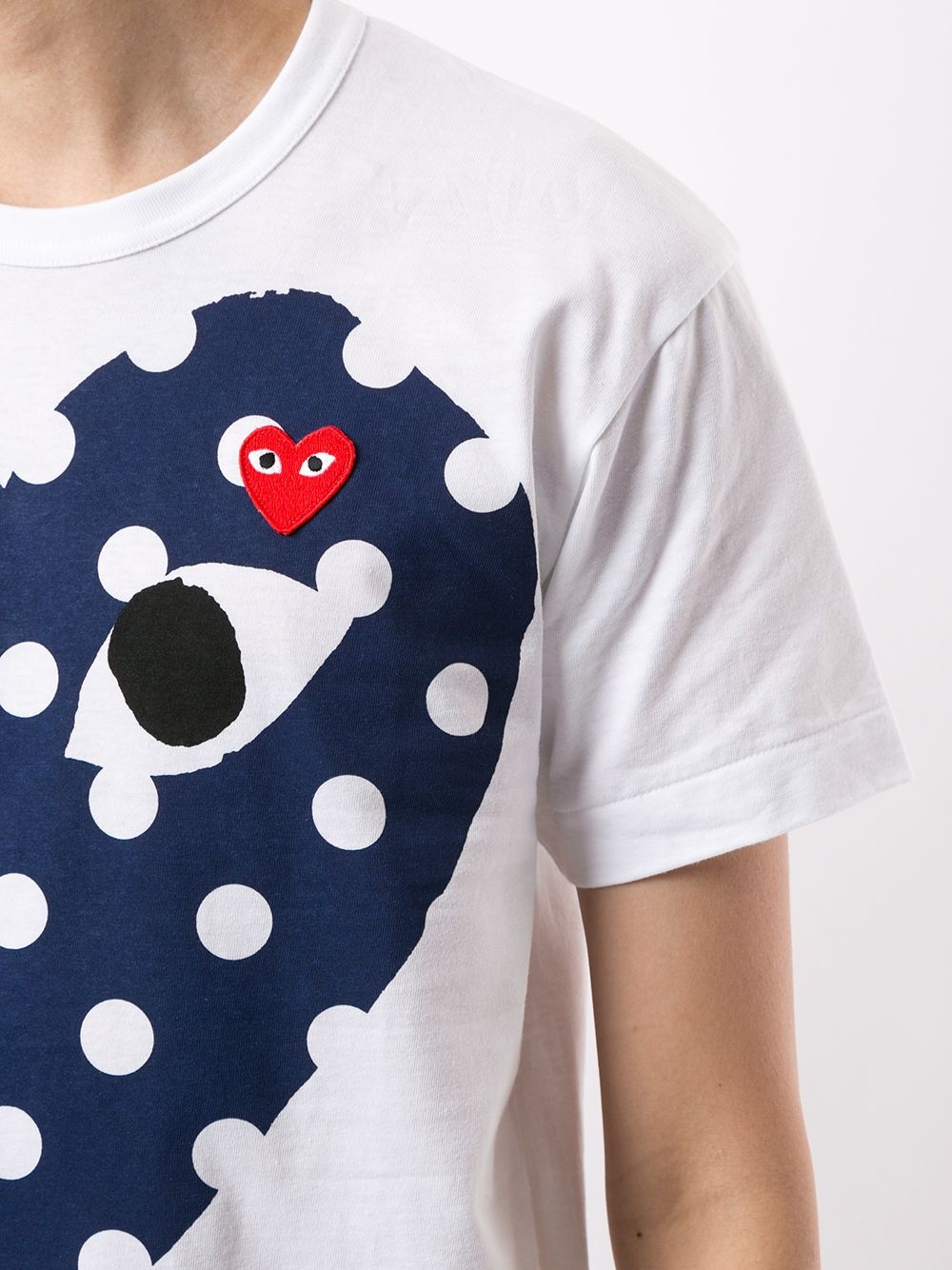 heart print crew neck T-shirt - 5