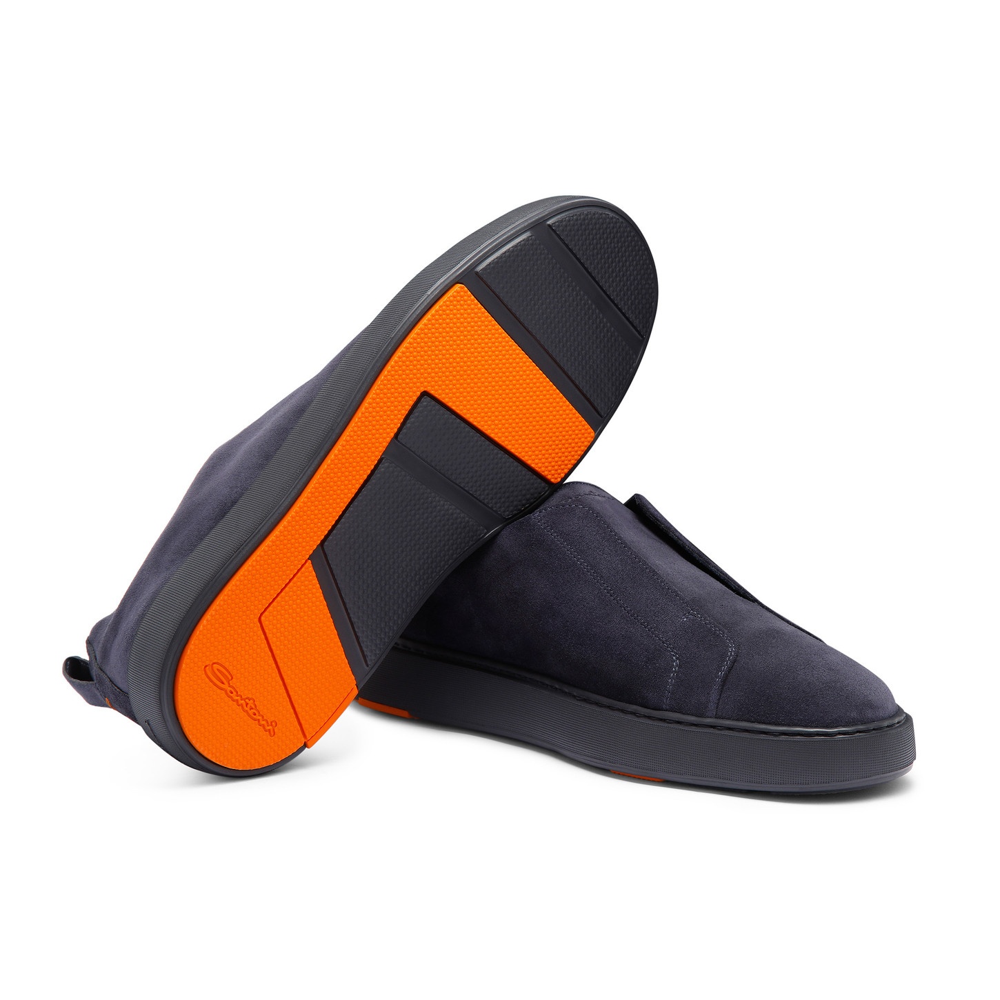 Men's blue suede slip-on sneaker - 4