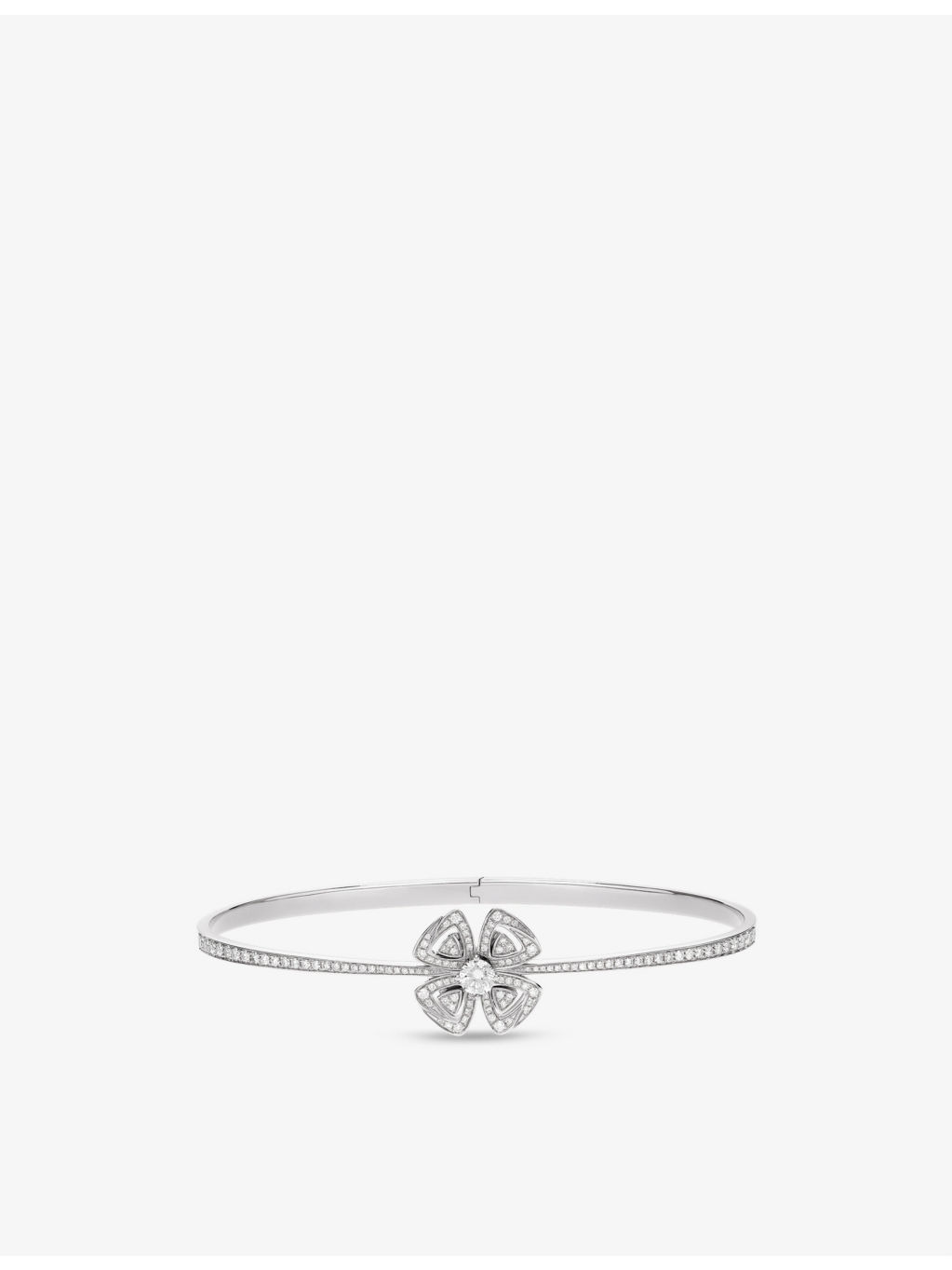 Fiorever 18ct white-gold and 0.30ct brilliant-cut diamond bangle bracelet - 2