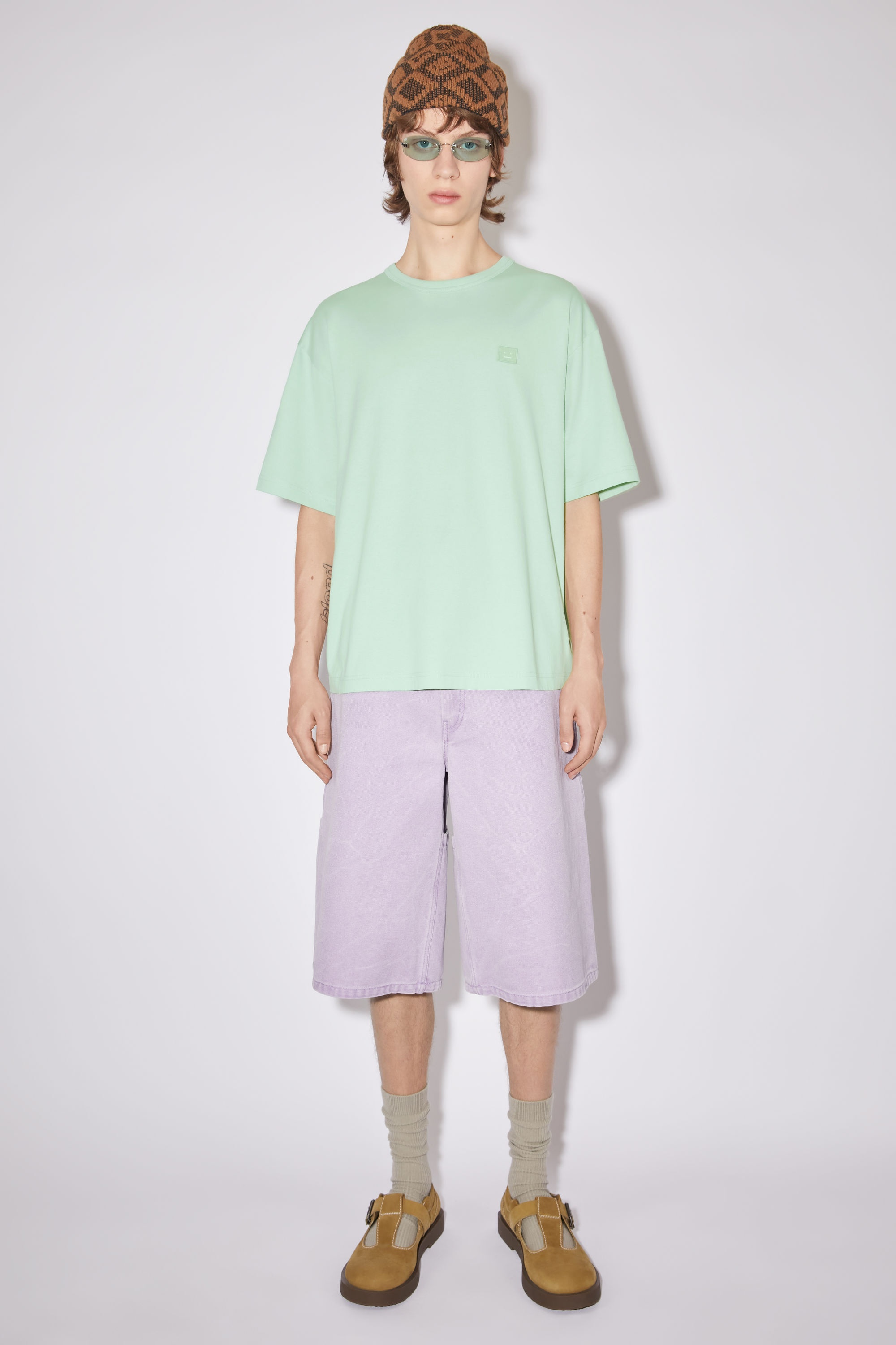 Crew neck t-shirt- Relaxed fit - Soft green - 2